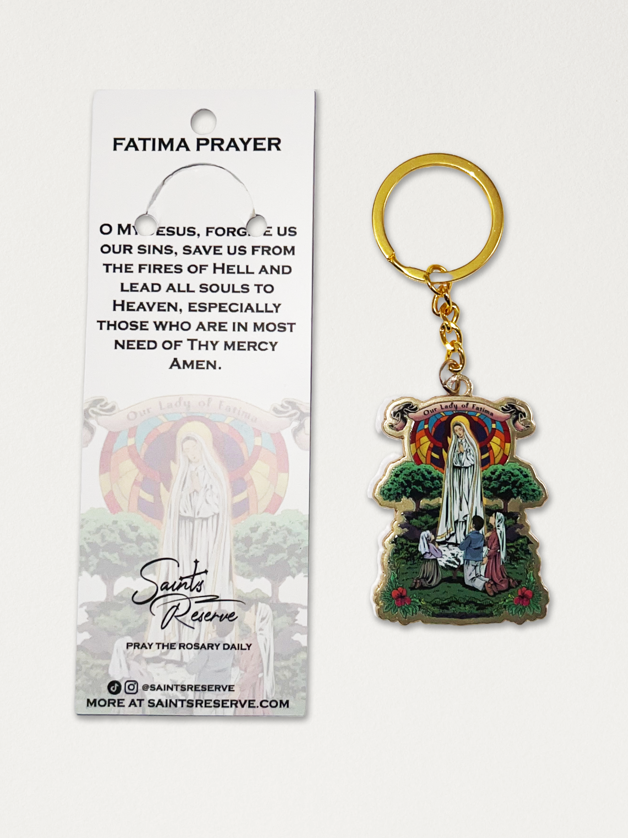 Our Lady of Fatima Keychain