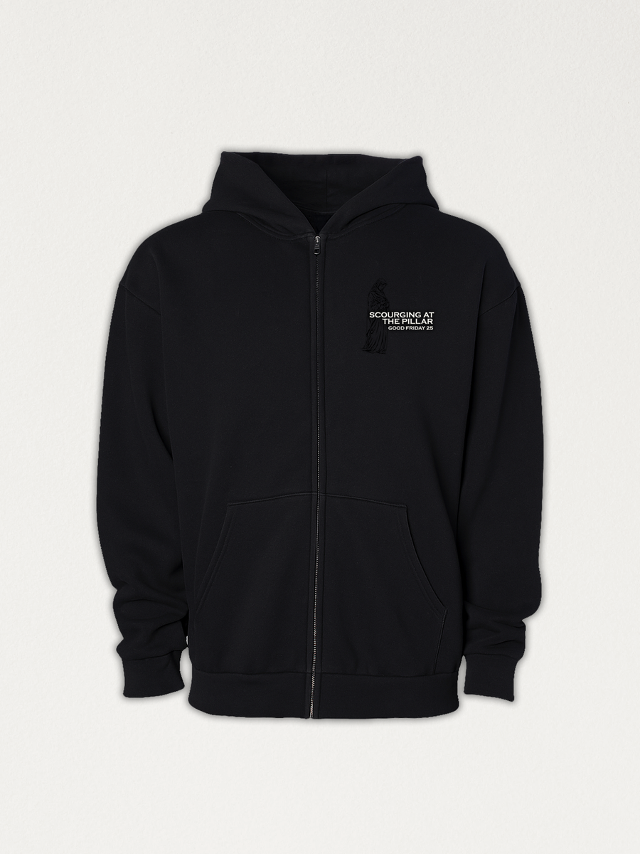 Scourging at the Pillar Good Friday 25 Zip Up Hoodie