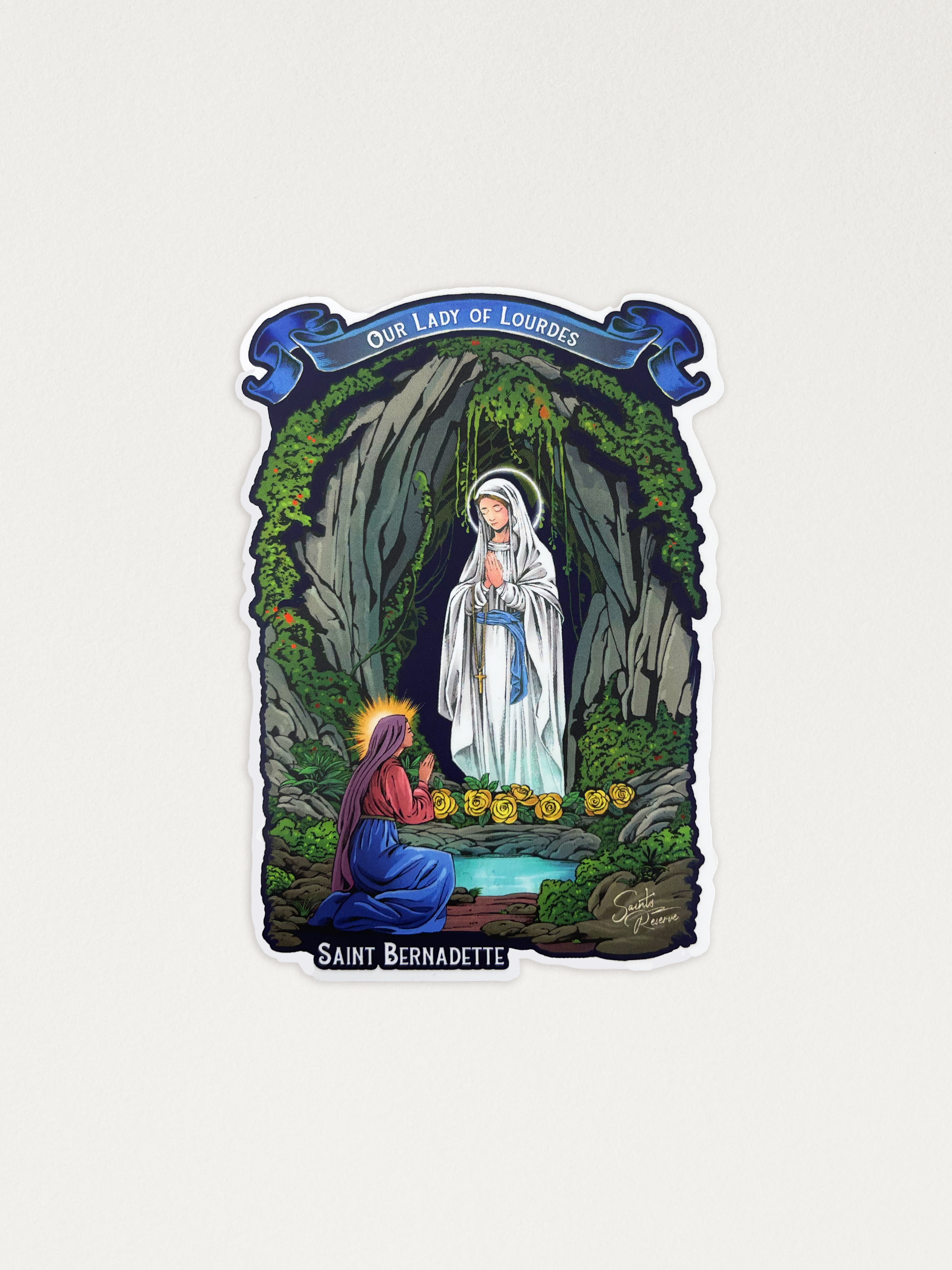 Our Lady of Lourdes/Saint Bernadette Sticker