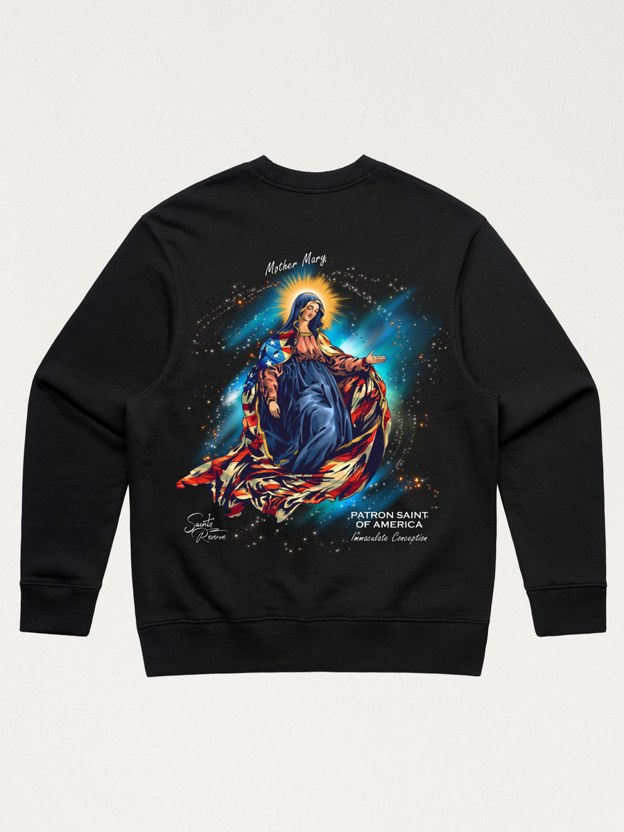 Mother Mary Patroness of America Crewneck