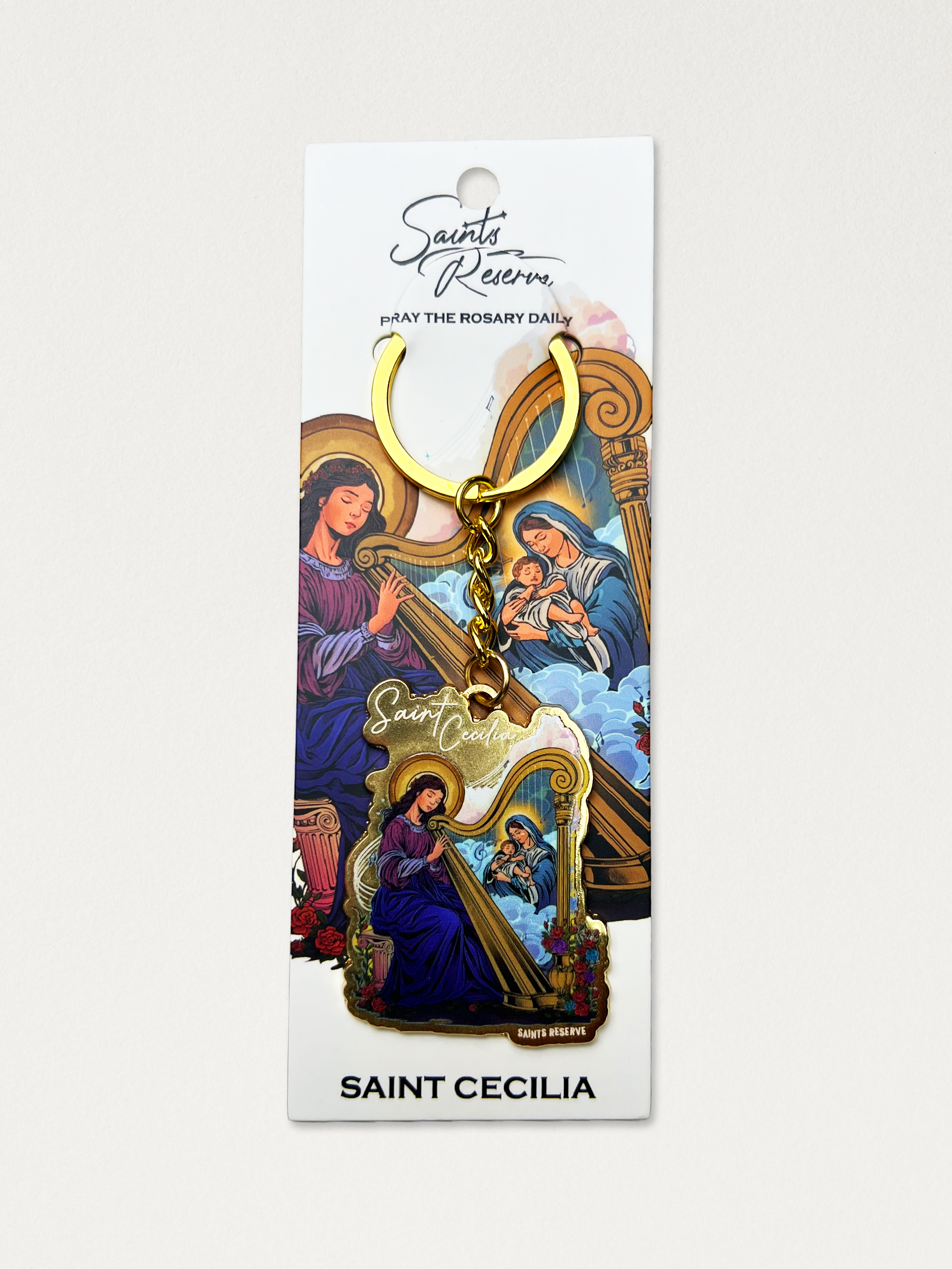 Saint Cecilia Keychain