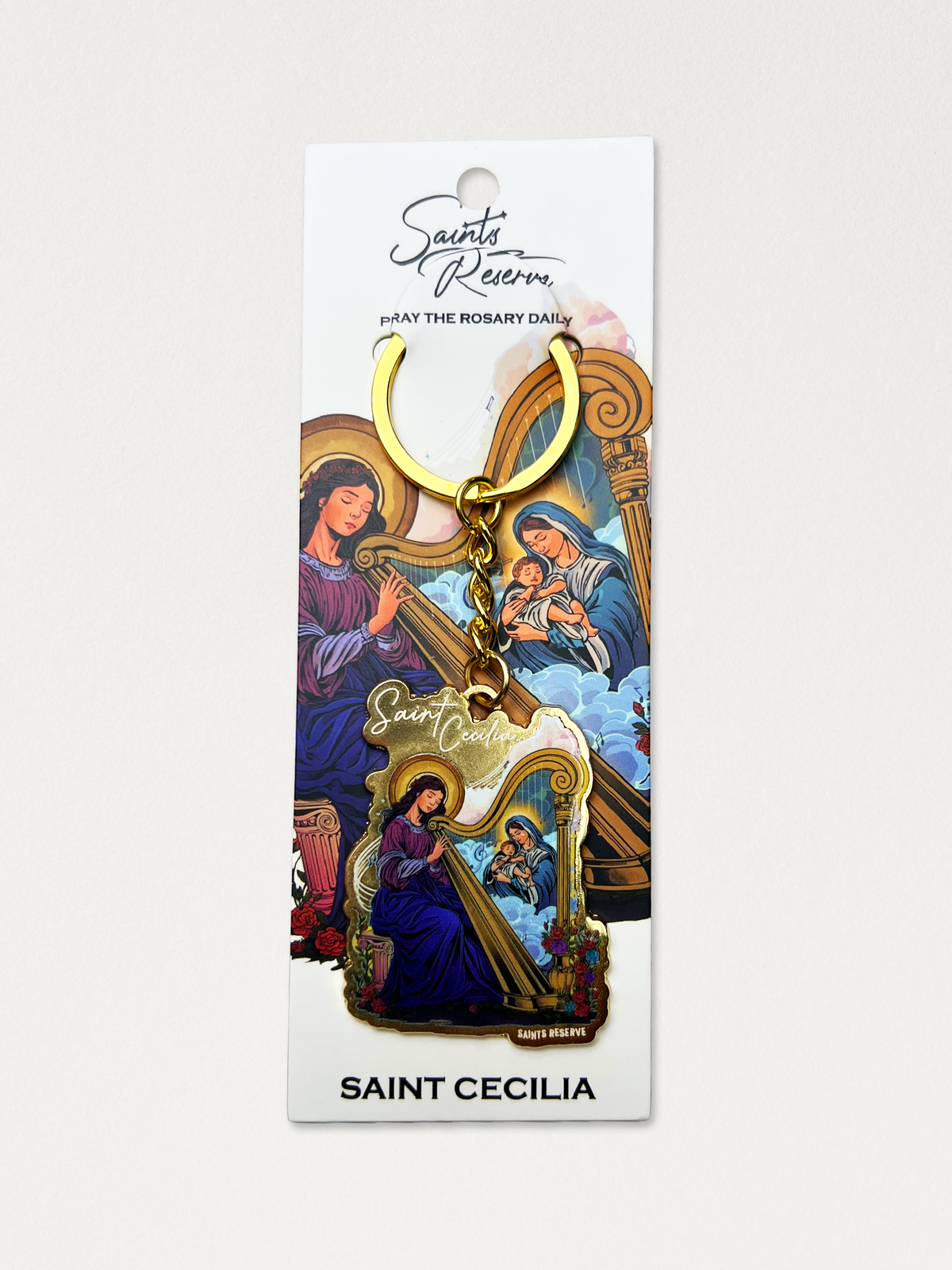 Saint Cecilia Keychain