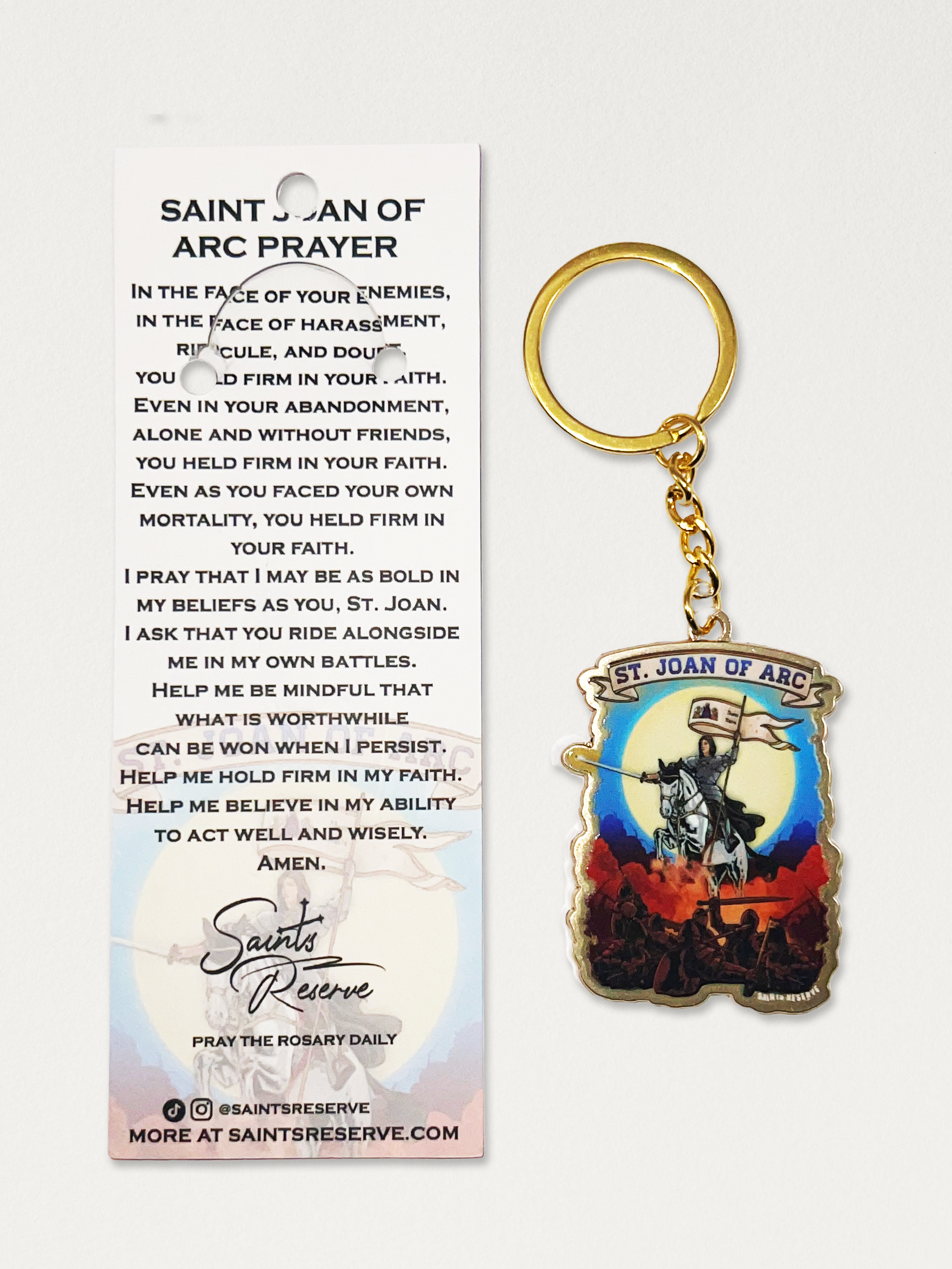 Saint Joan of Arc Keychain
