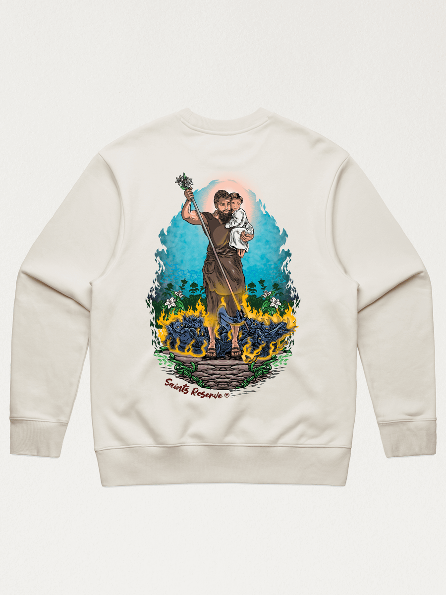 Saint Joseph Terror of Demons Crewneck