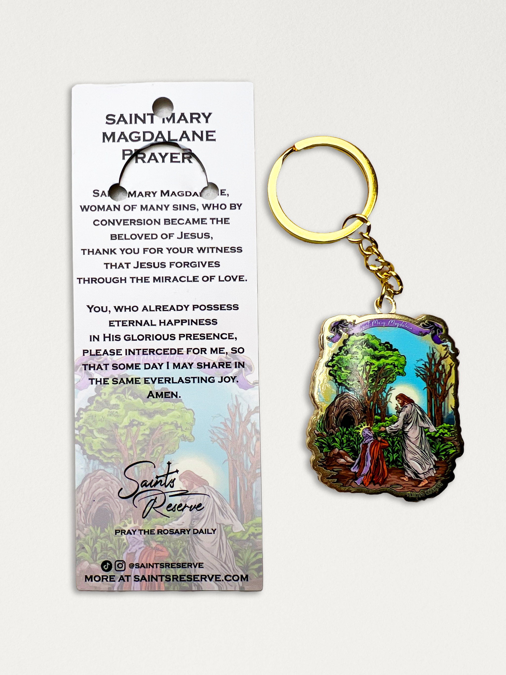 Saint Mary Magdalene Keychain