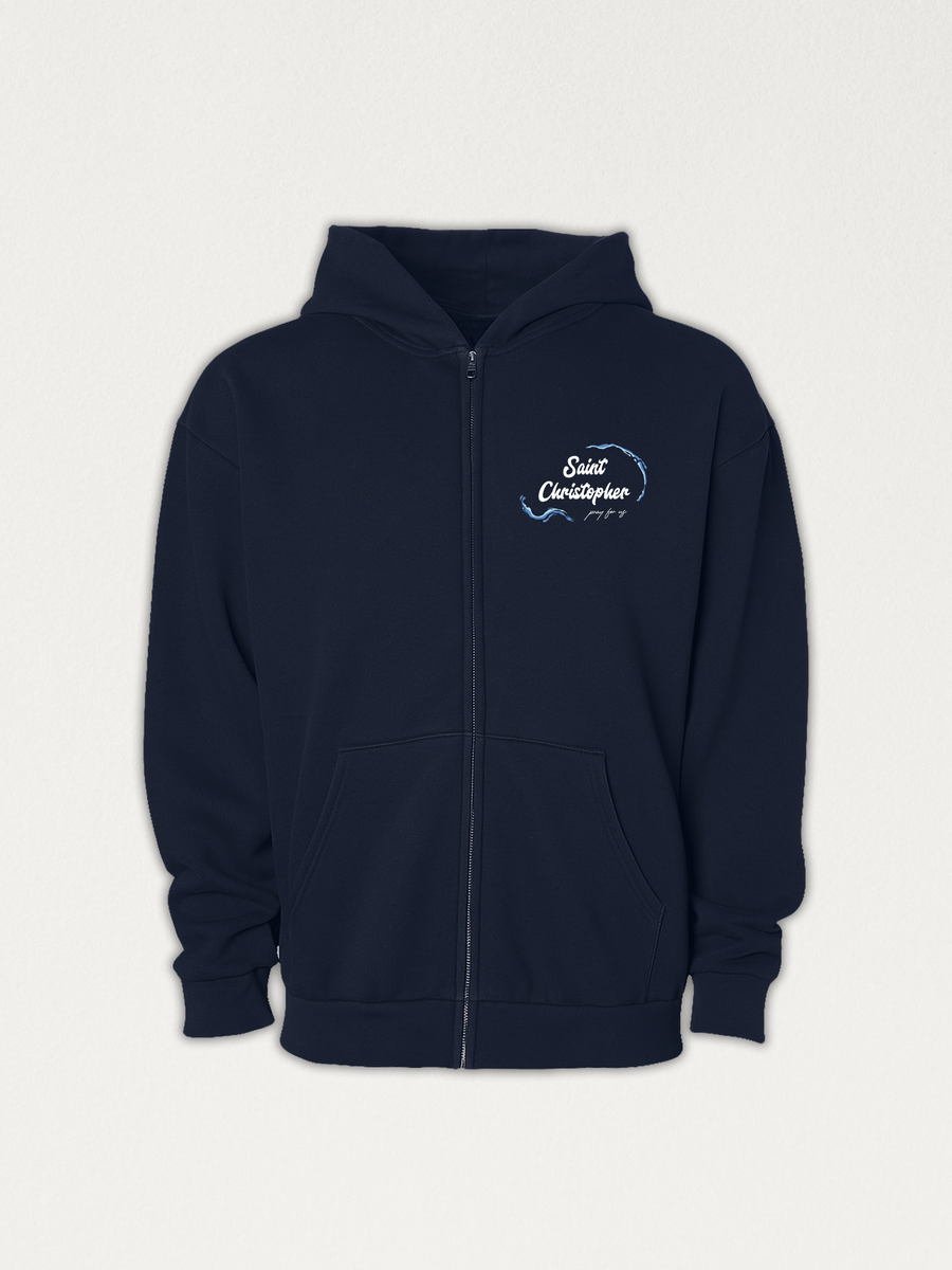 Saint Christopher Zip Up Hoodie