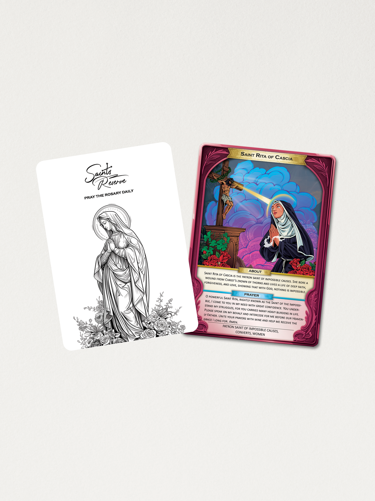 Saints Reserve Holographic Prayer Card (Individual Wholesale Only)