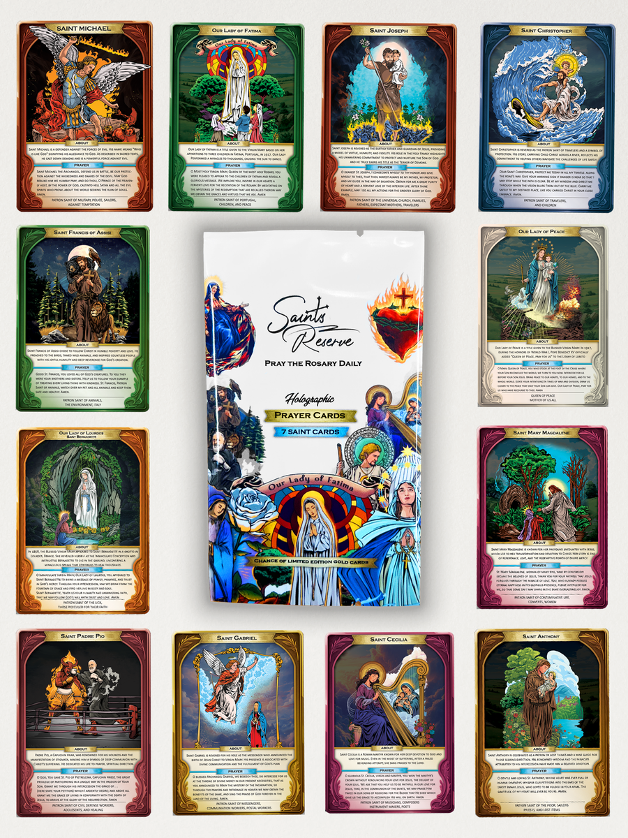 Holographic Saint Card Pack (7 Cards)
